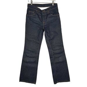 Zara Women Jeans 30x31‎ Studio Blue Mid-Rise Boot Cut Dark Wash